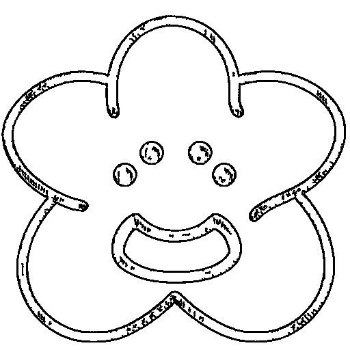 A simple star with numbered areas Coloring Page