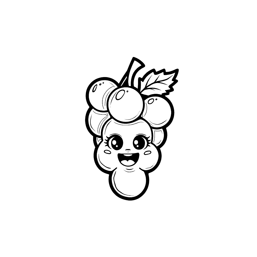 Grapes Coloring Page