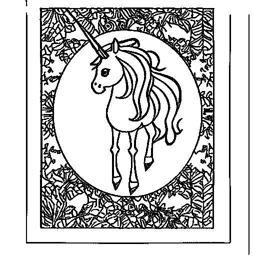 Magical Unicorn Coloring Page