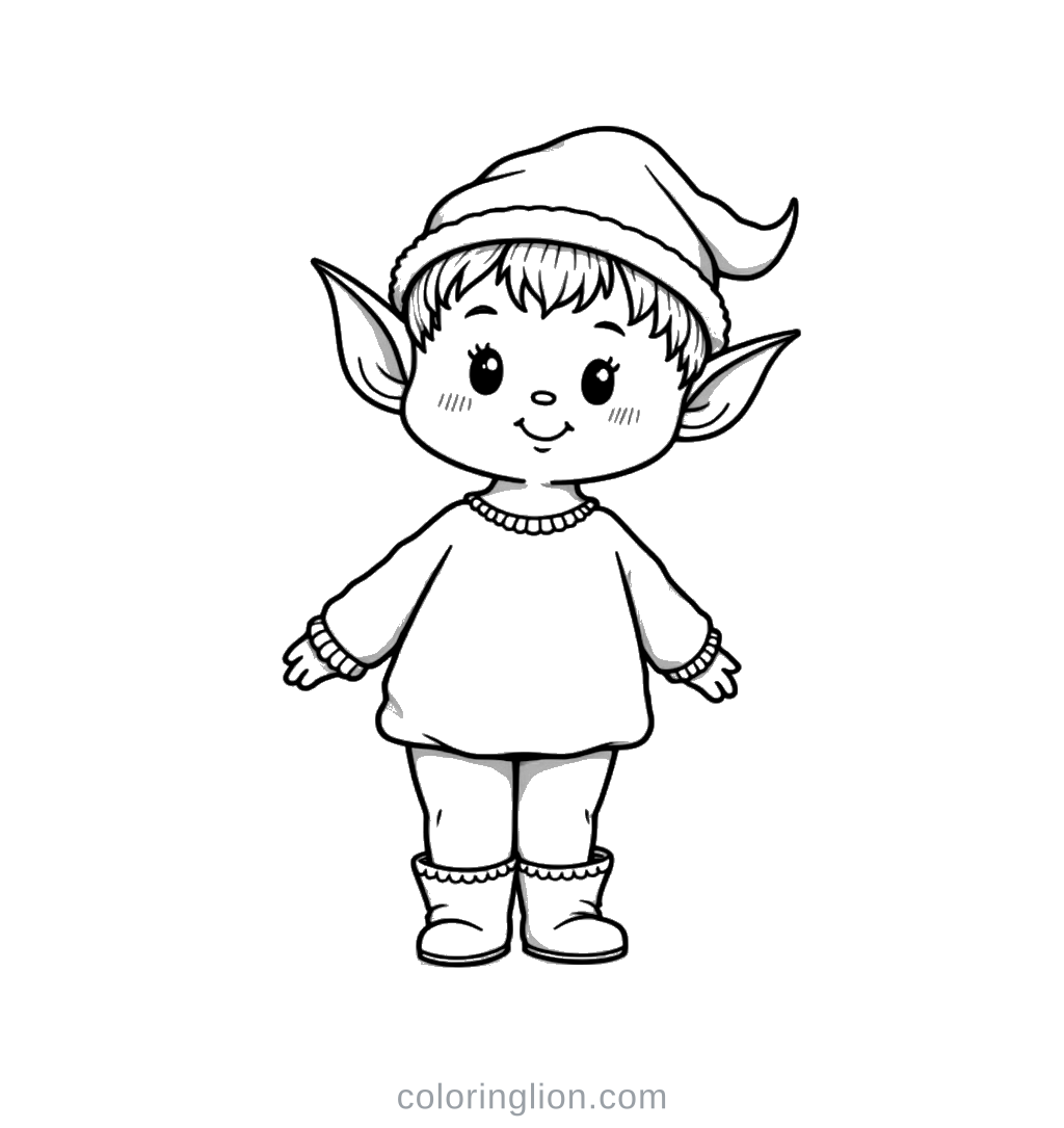 Elf Coloring Page