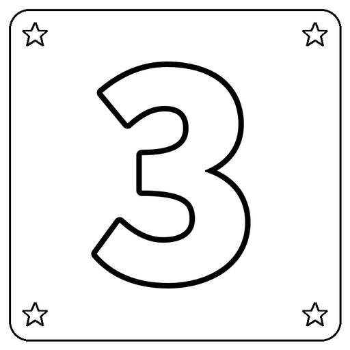 Number 3 Coloring Page