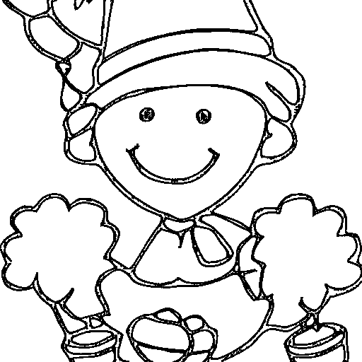 Party hats and balloons Coloring Page