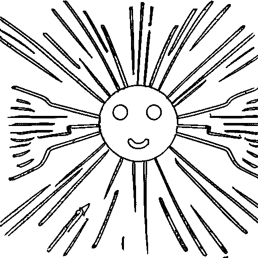 Sun and Rain Coloring Page