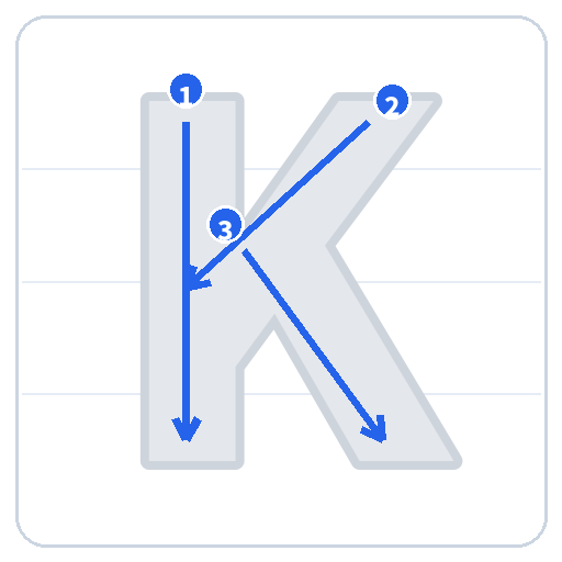 Trace Letter K