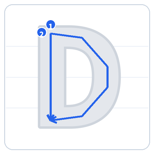 Trace Letter D