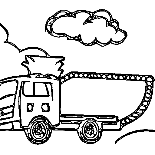 A crane truck Coloring Page