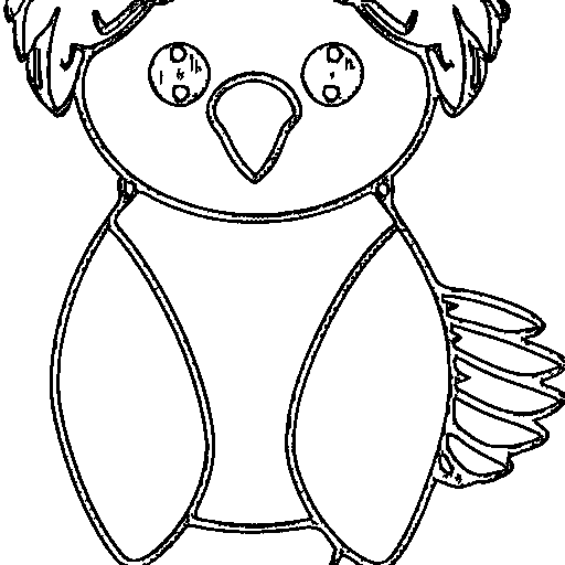 Little parrot Coloring Page
