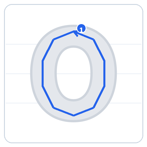 Trace Letter O