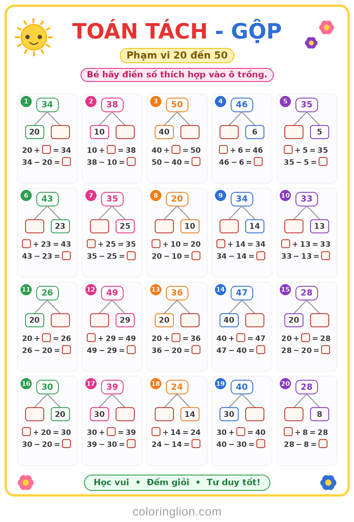 Tách – Gộp số 24