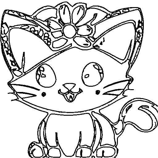 A chubby kitten Coloring Page