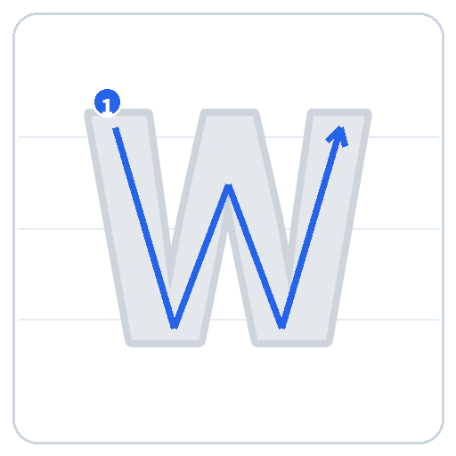 Trace Letter W