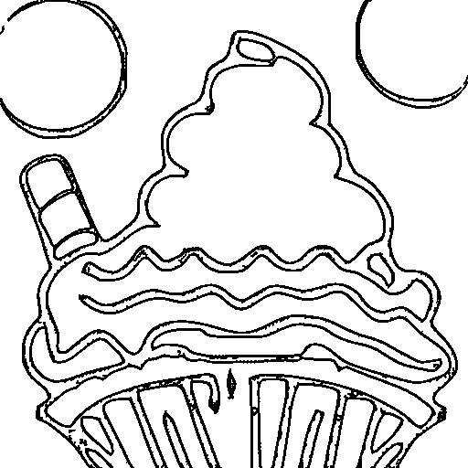 An ice cream cone Coloring Page