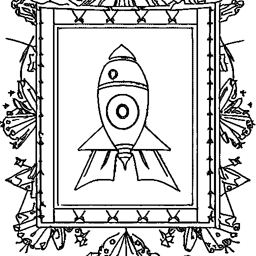 Blast Off Coloring Page
