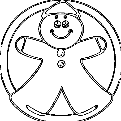 A gingerbread man Coloring Page