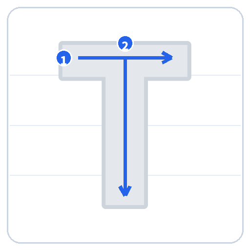 Trace Letter T