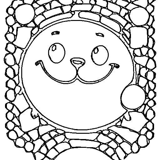A chubby blob monster Coloring Page