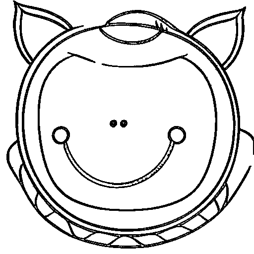 A smiling watermelon slice Coloring Page