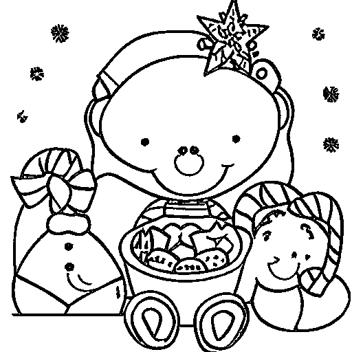 A decorated christmas tree Coloring Page