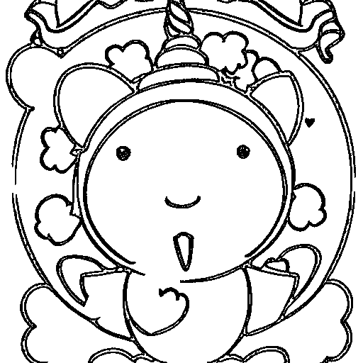 A unicorn with wings Coloring Page