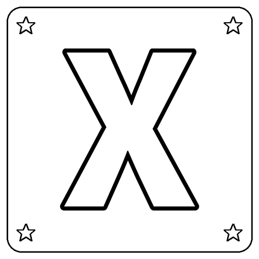 Letter X Coloring Page