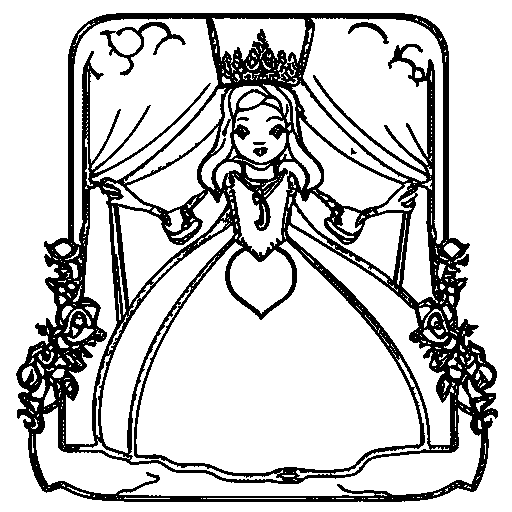 European Princess Coloring Page