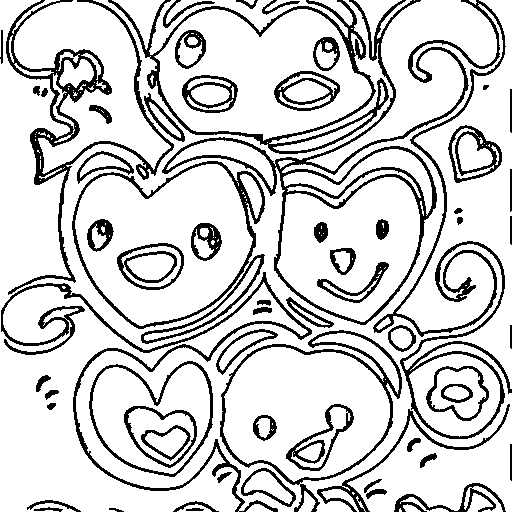 A heart character Coloring Page