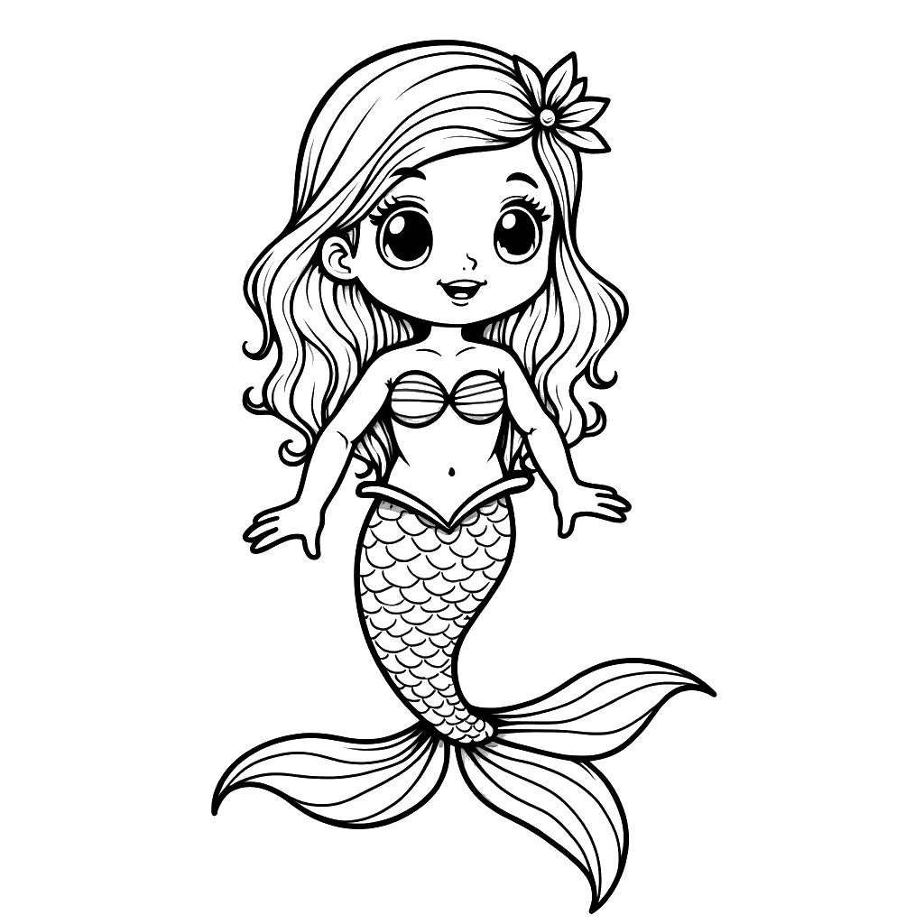 Mermaid Coloring Page