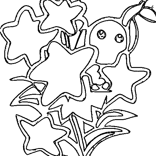 A bouquet in a vase Coloring Page