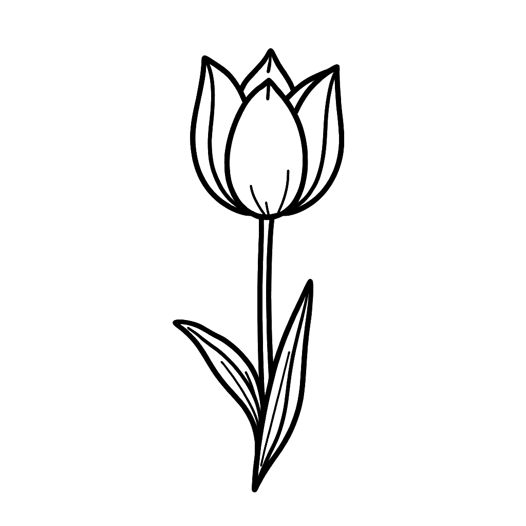 Tulip Coloring Page