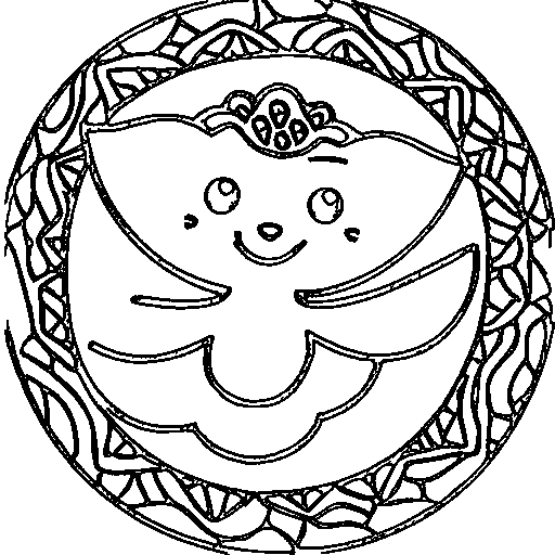 A mermaid with a starfish Coloring Page