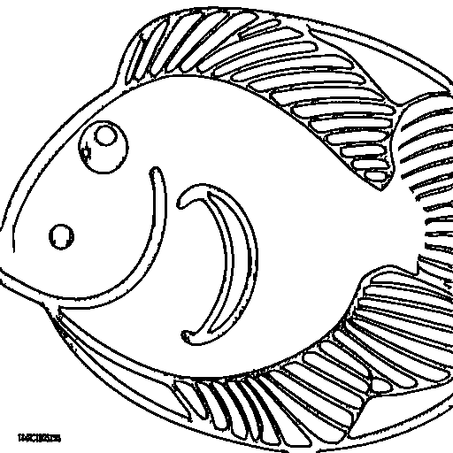 Little goldfish in a bowl Coloring Page