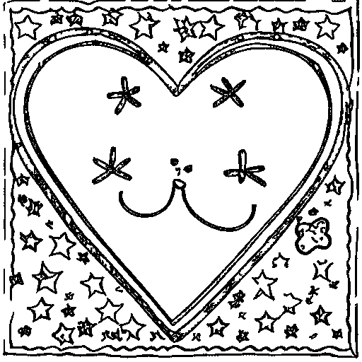 A heart character Coloring Page