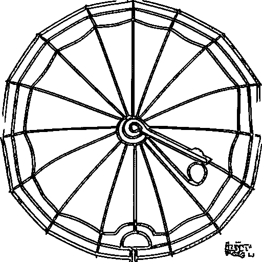 A rainbow umbrella Coloring Page