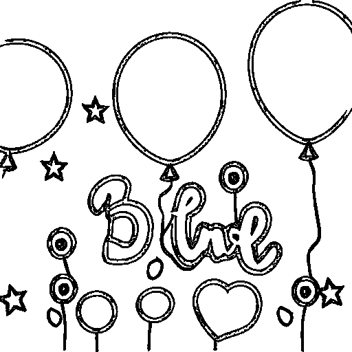 A bunch of balloons Coloring Page