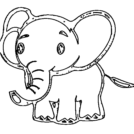Baby elephant Coloring Page