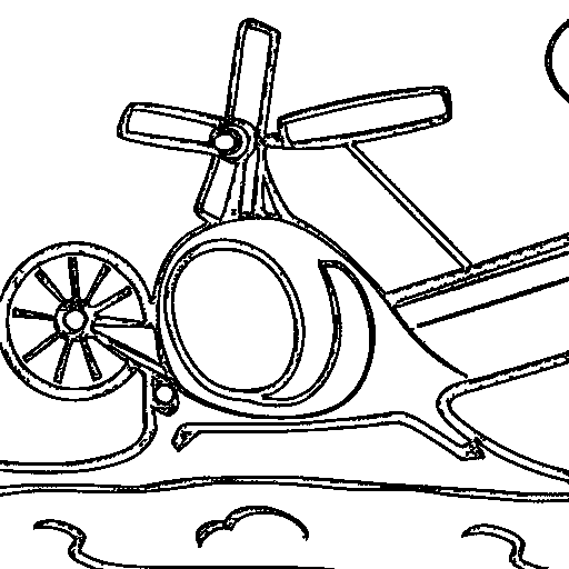 Propeller Plane Coloring Page