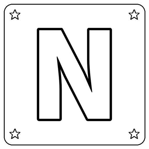 Letter N Coloring Page