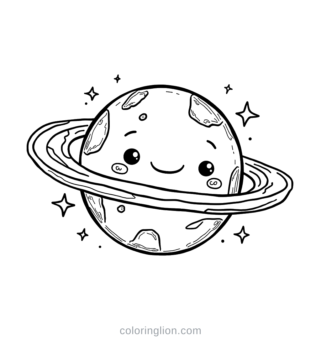 Planet Coloring Page