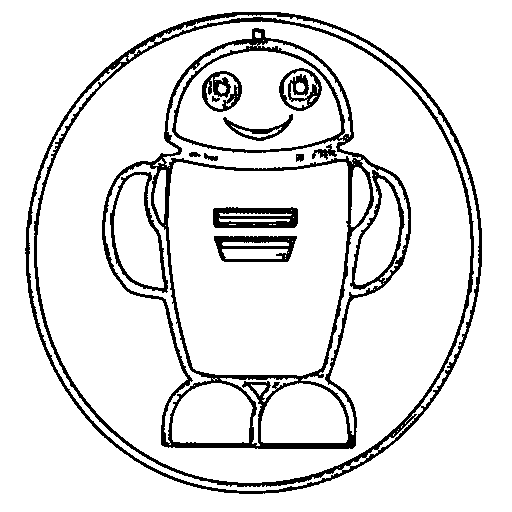 A robot with an antenna Coloring Page