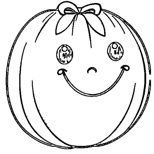 A smiling watermelon slice Coloring Page