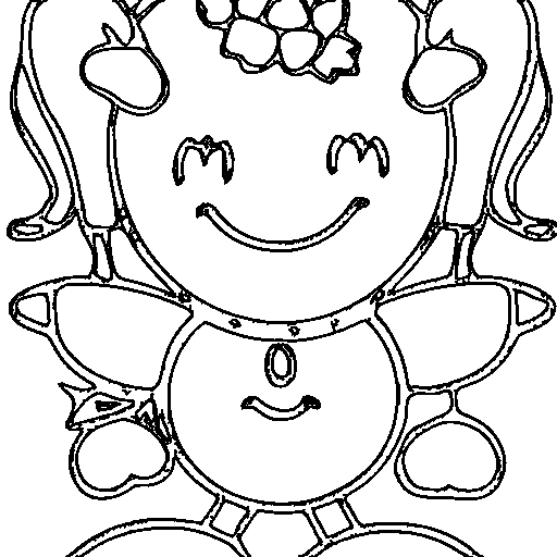 A friendly boxy robot Coloring Page
