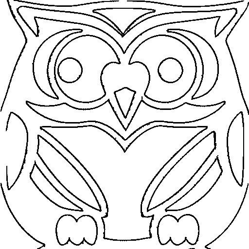 A round owl Coloring Page