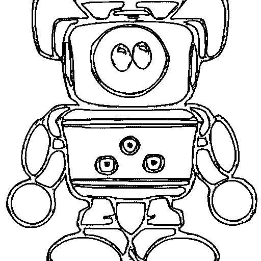 A tiny helper robot Coloring Page