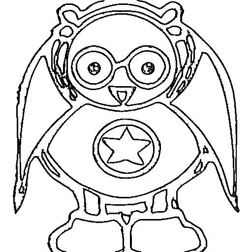 A superhero with a shield Coloring Page