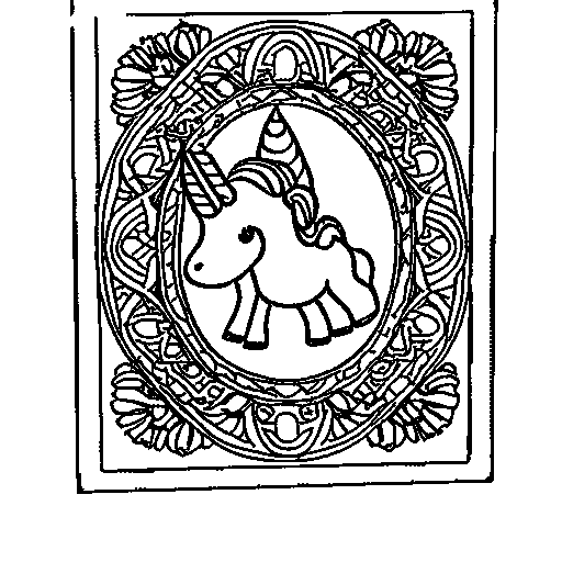 Baby Unicorn Coloring Page