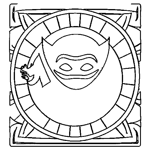 Masked Hero Coloring Page