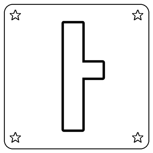 Hangul ㅏ Coloring Page