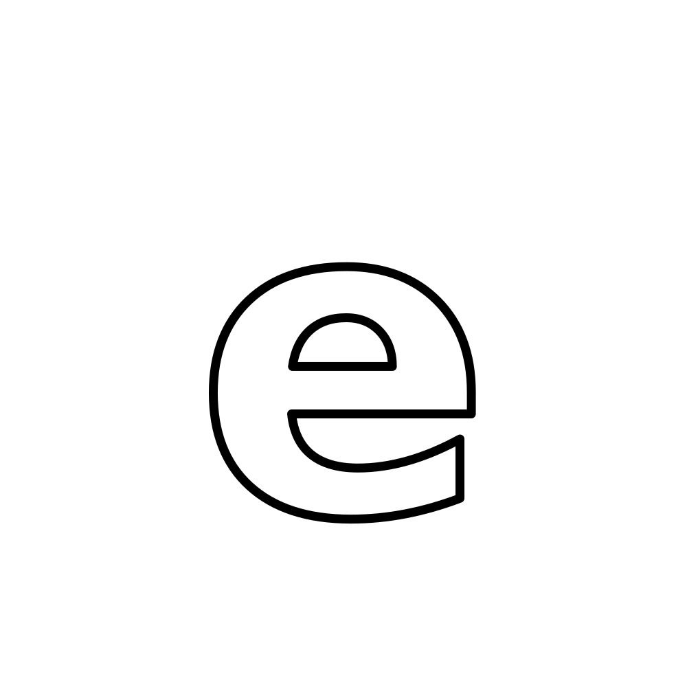 Lowercase e