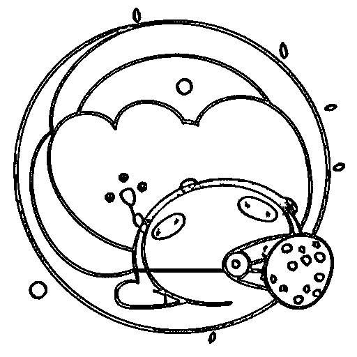 An astronaut on the moon Coloring Page