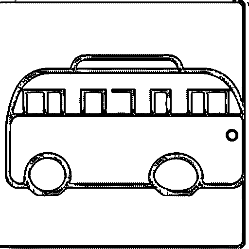 A bus with a smile Coloring Page